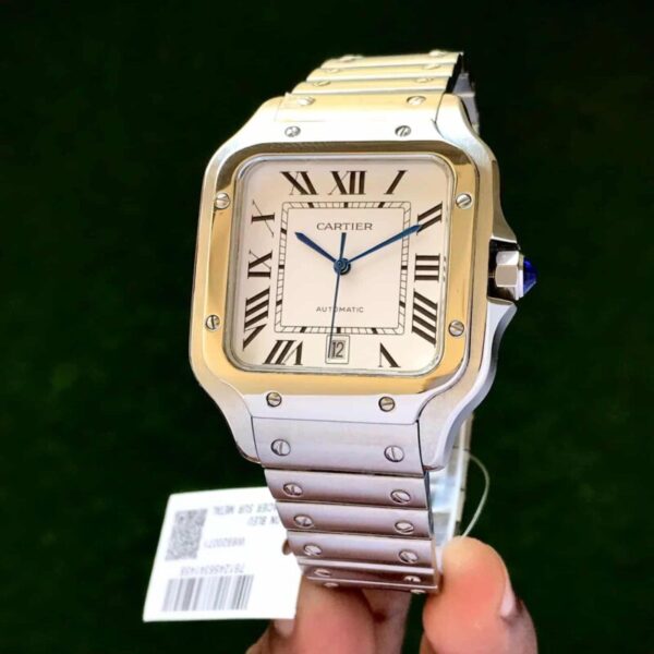 Cartier Santos Silver White Dial 1 watchtown