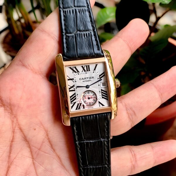 Cartier Tank Mc W5330001 Rosegold White Dial