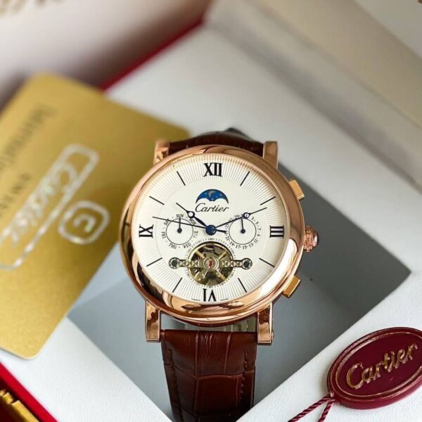 Cartier Tourbillon Sun Moon White Dial
