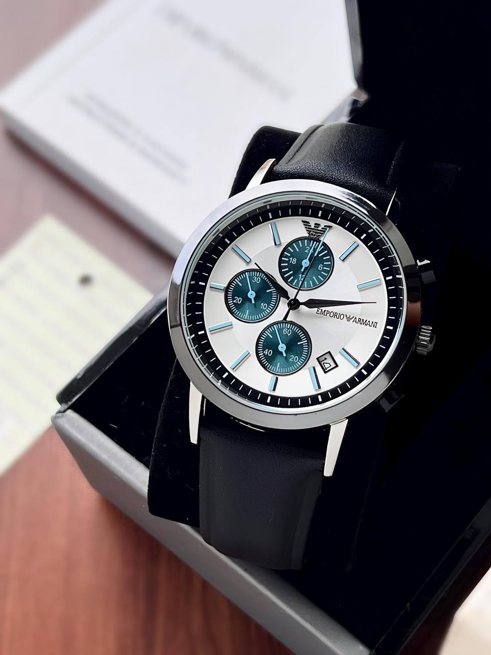 Emporio-Armani-AR11473-White-Chronograph-Watch-1-watchtown Emporio Armani AR11473 White Chronograph Watch 1 watchtown