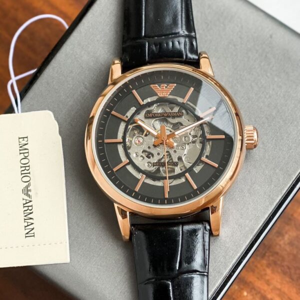 Emporio Armani Skeleton Rosegold Watch 1 watchtown