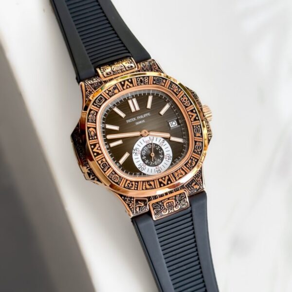 Patek Philippe Nautilus Aquanaut Engraved Black Dial