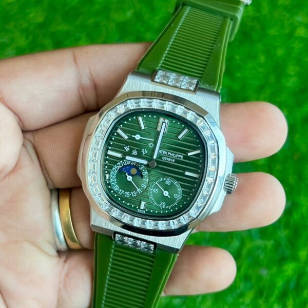 Patek Philippe Nautilus Diamond Bezel Green Dial