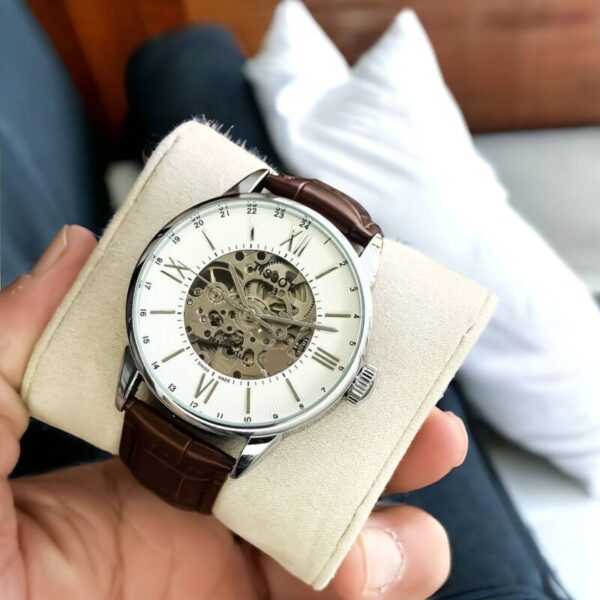 Tissot LeLocle Skeleton Roman White Dial  Watch