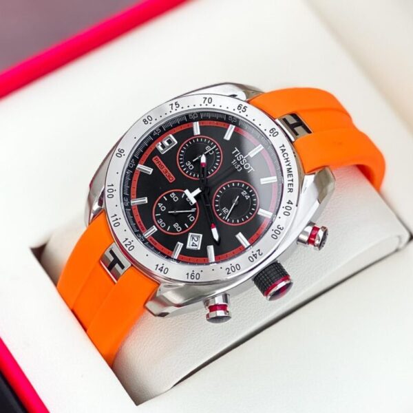 Tissot PRS-330 Classic Black Orange Strap