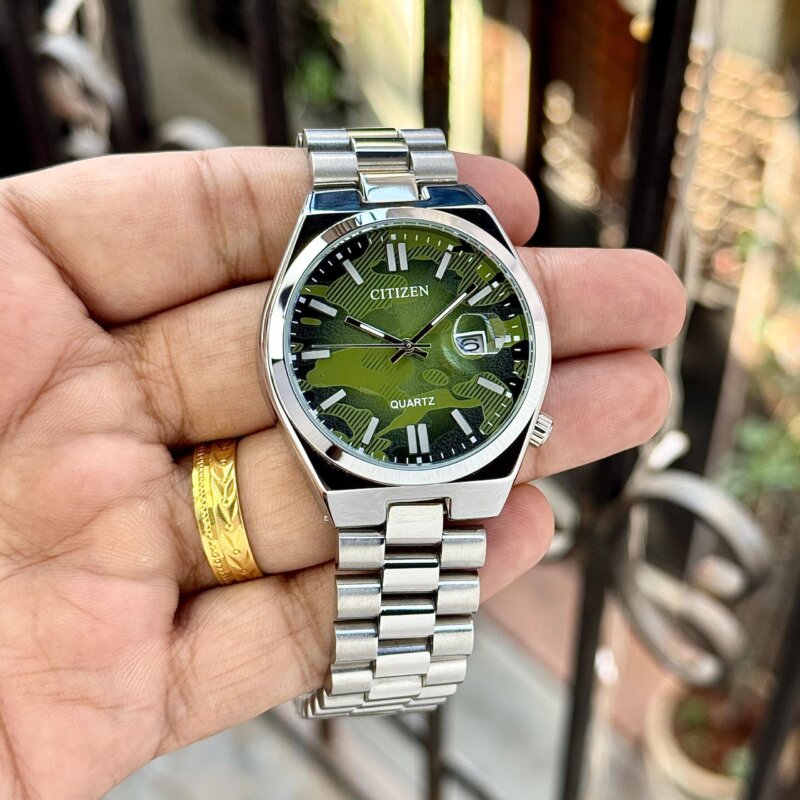 Citizen-Tsuyosa-Silver-And-Green-Dial-41mm-1 Citizen Tsuyosa Silver And Green Dial 41mm 1