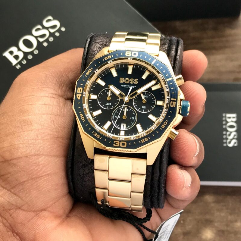 Hugo-Boss-Energy-151397-Golden-Blue-Dial-1 Hugo Boss Energy 151397 Golden Blue Dial 1