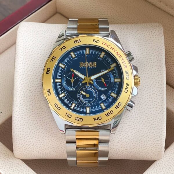 Hugo Boss Vintage Blue Dial with Golden Accents 1