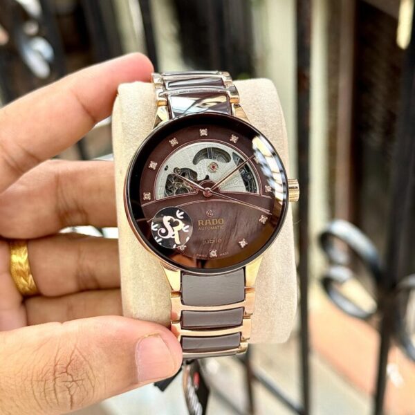 Rado Centrix Open Heart Skeleton Brown Dial