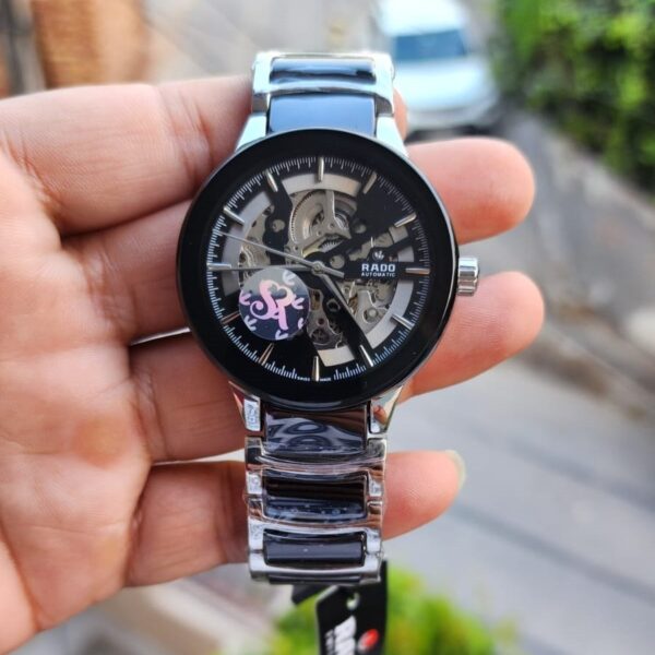 Rado Centrix Skeleton Silver Black Dial