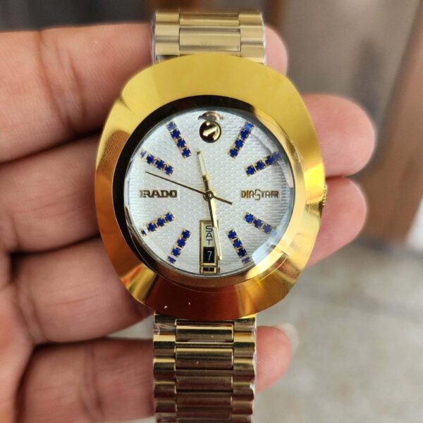 Rado Diastar Automatic Gold White Blue Dial