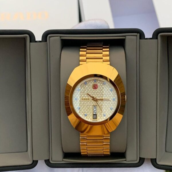 Rado Diastar Golden White Studded Dial