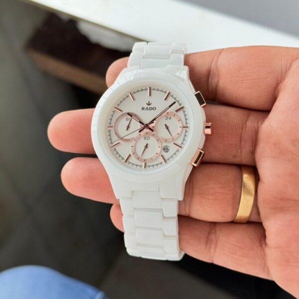 Rado Hyperchrome Chronograph Full White 1 watchtown