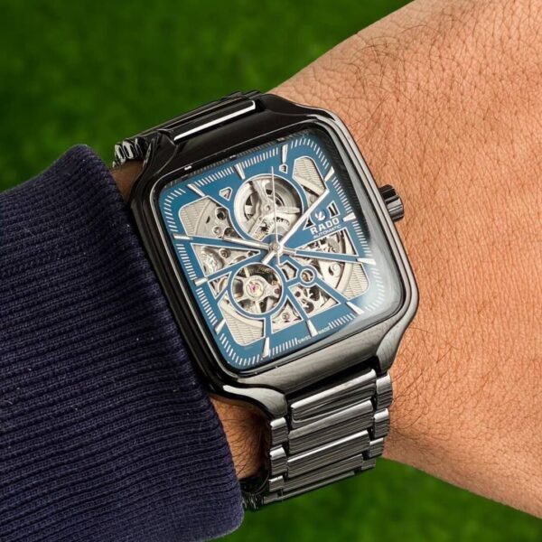 Rado True Square Open Heart Black