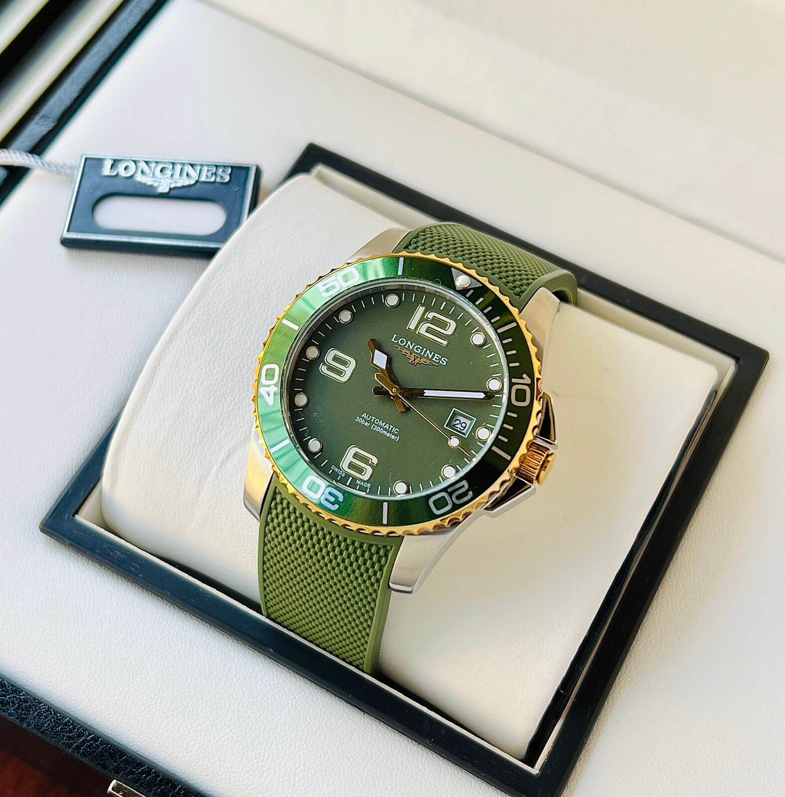Longines-HydroConquest-Green-Dial-43mm-1 Longines HydroConquest Green Dial 43mm 1