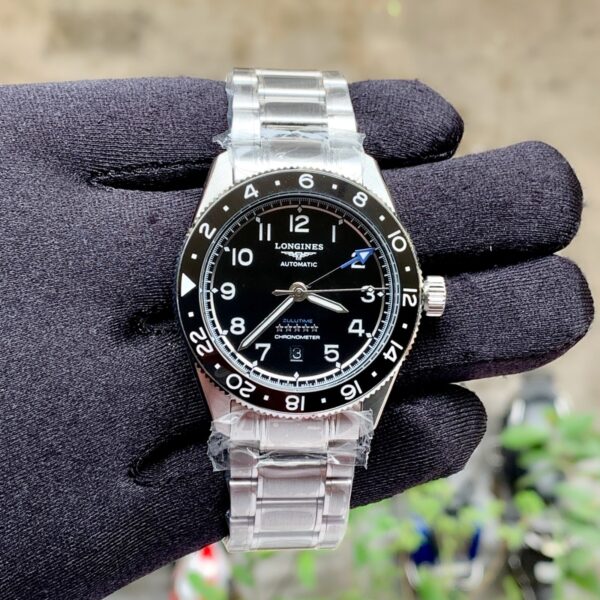Longines Spirit Zulu Time GMT Black Dial 40mm
