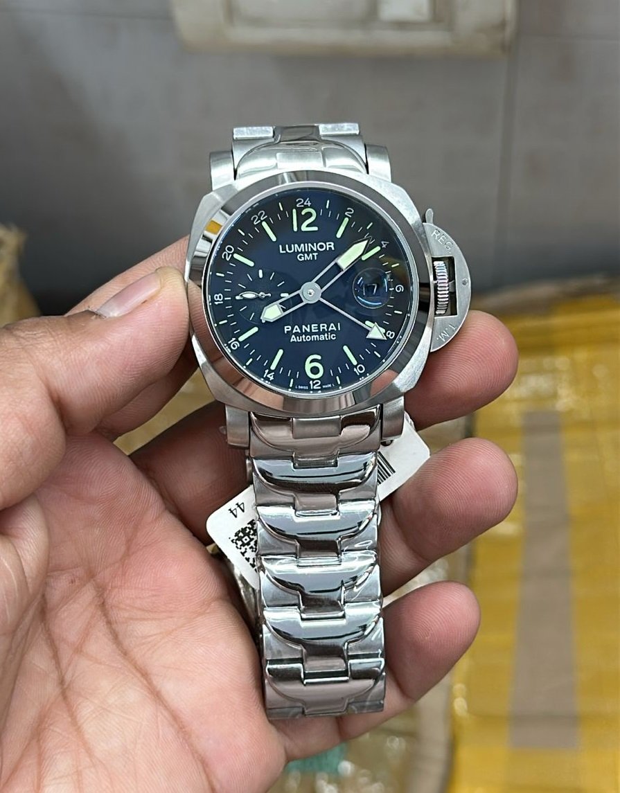 Panerai-GMT-Automatic-Silver-Bracelet-46mm-1 Panerai GMT Automatic Silver Bracelet 46mm 1