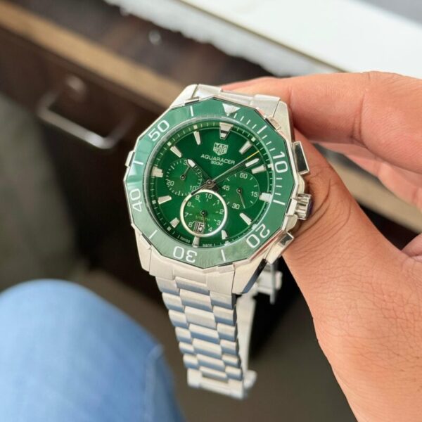 Tag Heuer Aquaracer Calibre 5 Green Dial Chronograph
