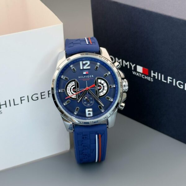 Tommy Hilfiger Silver Blue Chronograph 42mm