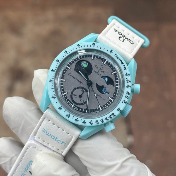 Omega X Swatch Chronograph Light Blue
