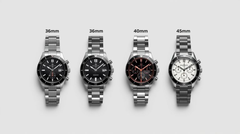 standard watch dial sizes