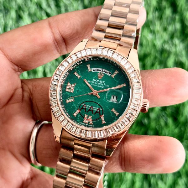 Rolex Day-Date Eisenkiesel Green Dial