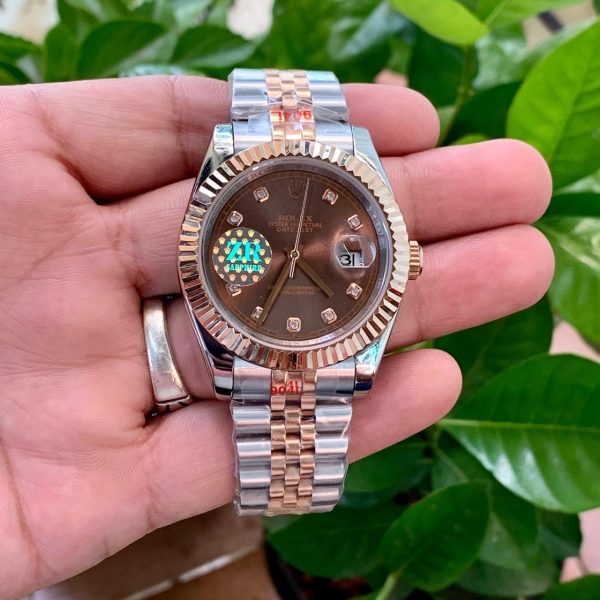 Rolex DateJust Jubilee Brown Dial Diamond Markers