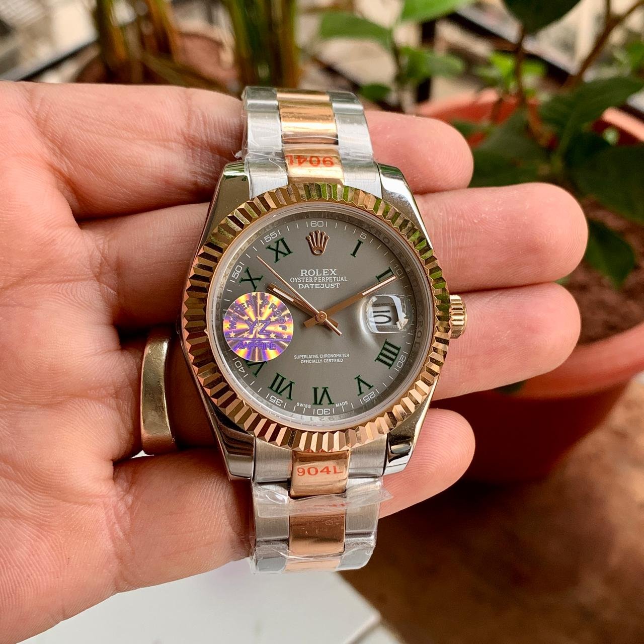 Rolex-Datejust-Oyster-Silver-Dial-With-Rose-Gold-Accents-1 Rolex Datejust Oyster Silver Dial With Rose Gold Accents 1