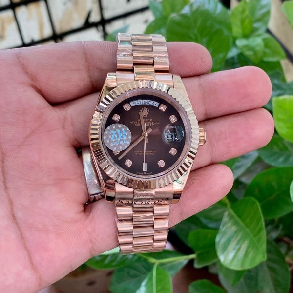 Rolex Day Date Rose Gold Brown Dial