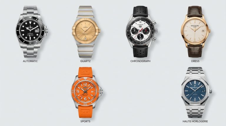different types of copy watches