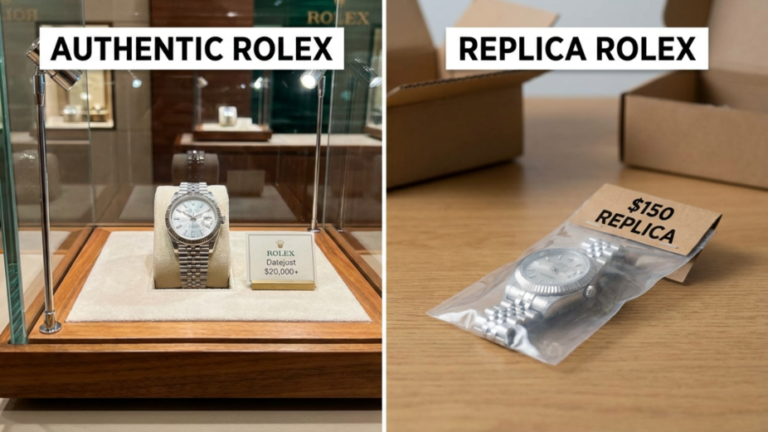 rolex authentic vs fake