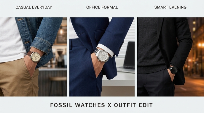 fossil watches matched outfit